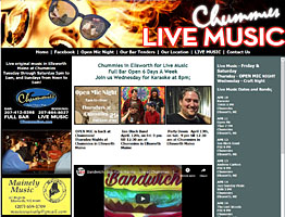live music pub website design for bangor Maine